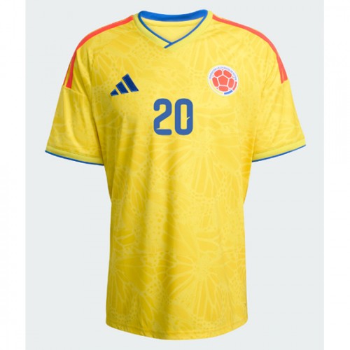 Colombia Juan Fernando Quintero #20 Replika Hemmatröja VM 2026 Kortärmad